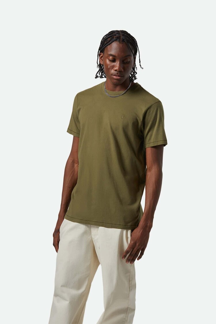 Brixton Brixton Vintage Reserve S/S Tee (Mens) | Ivy Green Sol Wash