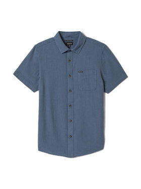 Brixton Brixton Charter Org Cttn S/S Wvn (Mens) | Azure Blue