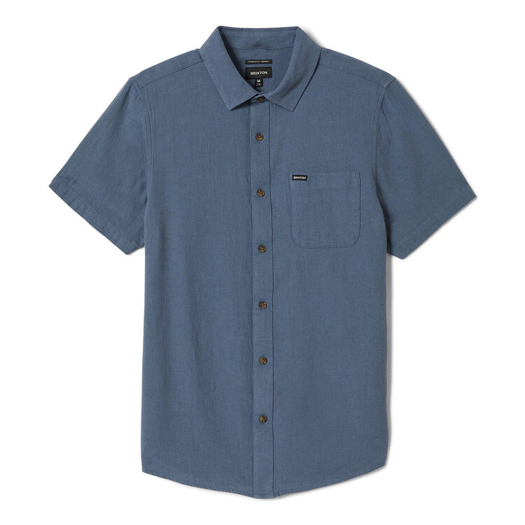 Brixton Brixton Charter Org Cttn S/S Wvn (Mens) | Azure Blue