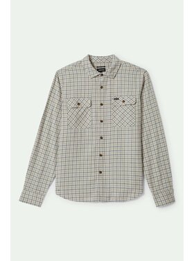 Brixton Brixton Bowery Lw Ultra Flannel (Mens) | Whitecap/Basalt