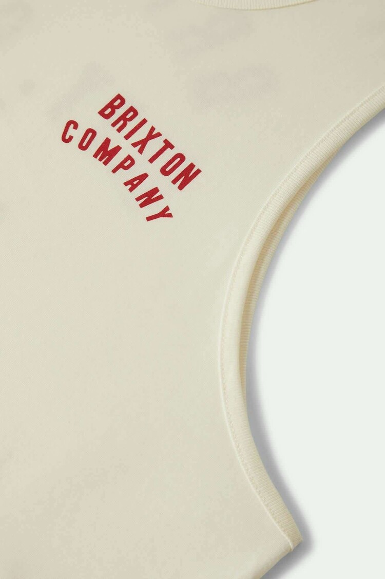 Brixton Brixton Woodburn Tank Top (Mens) | Off White/Crimson