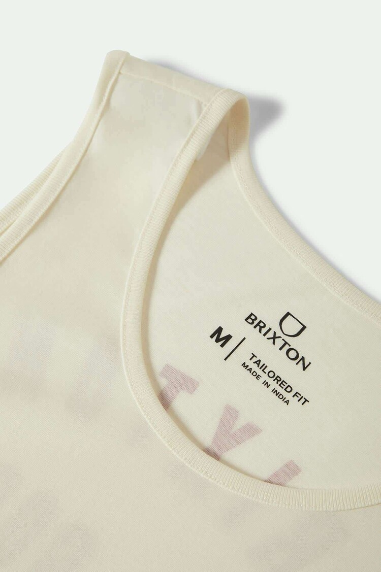 Brixton Brixton Woodburn Tank Top (Mens) | Off White/Crimson