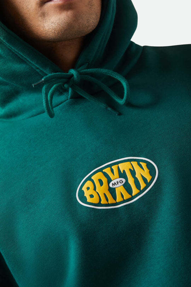 Brixton Brixton Largo Hoodie (Mens) | Deep Emerald