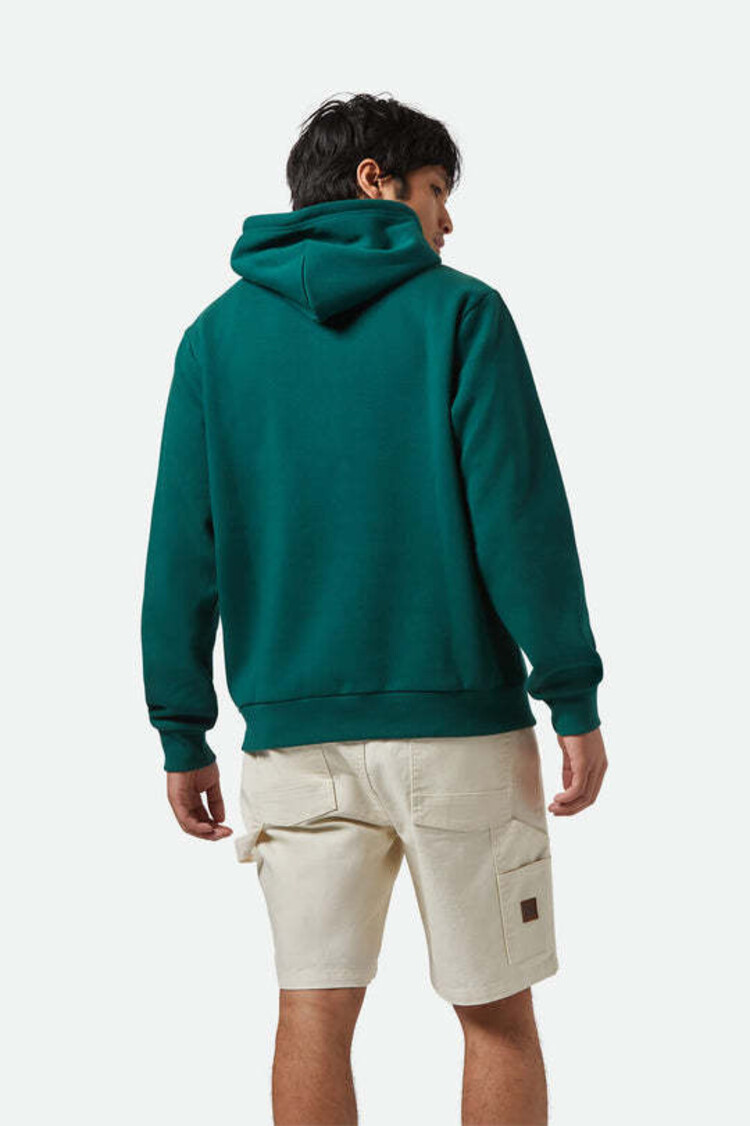 Brixton Brixton Largo Hoodie (Mens) | Deep Emerald