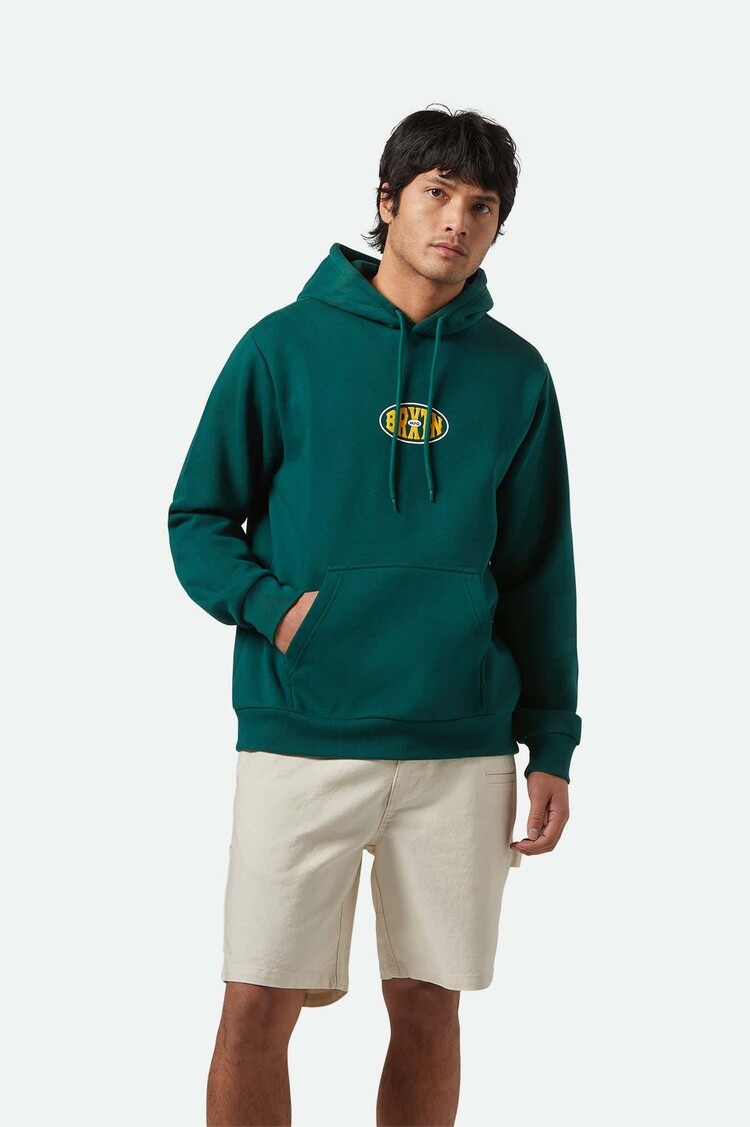 Brixton Brixton Largo Hoodie (Mens) | Deep Emerald