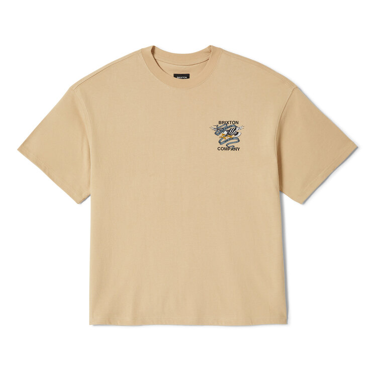 Brixton Brixton Live Free Hw Relaxed Tee (Mens) | Cream Classic Wash