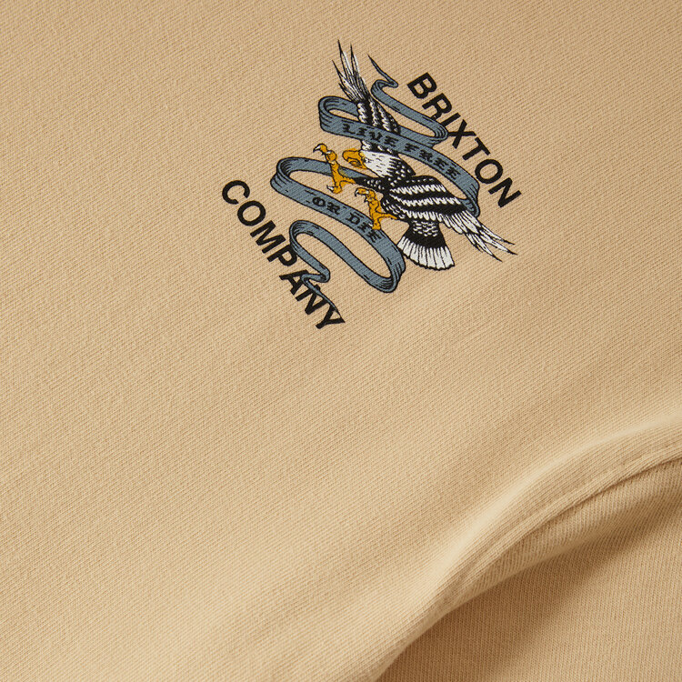 Brixton Brixton Live Free Hw Relaxed Tee (Mens) | Cream Classic Wash