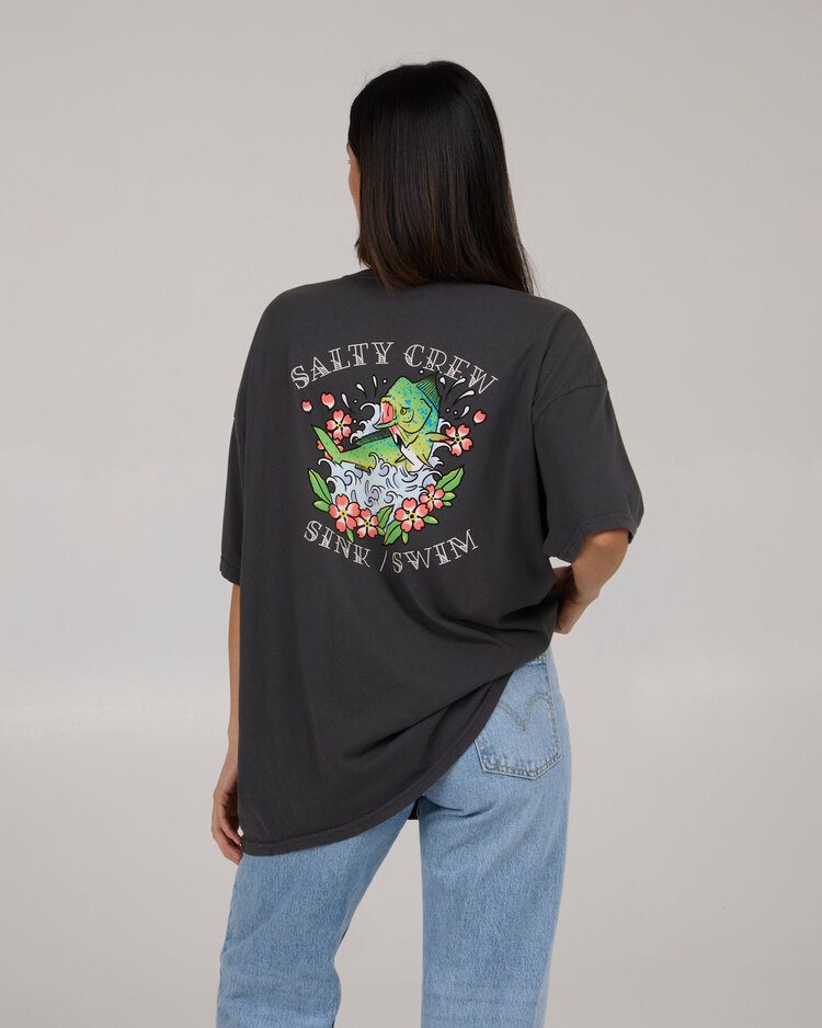 Salty Crew Salty Crew Hopper Cover Up Tee (Womens) | Charcoal