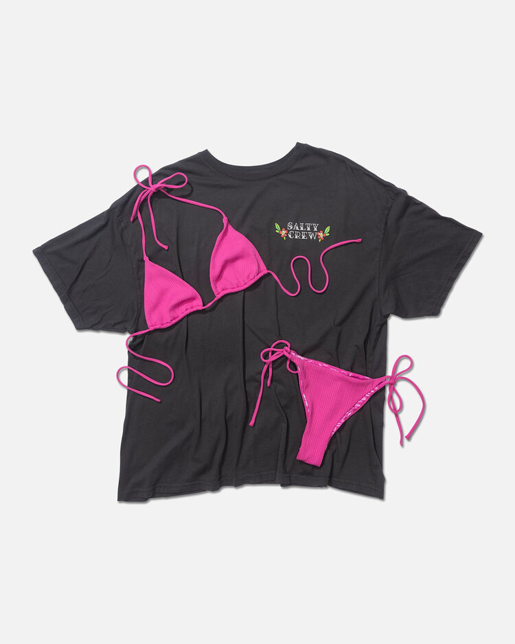 Salty Crew Salty Crew Hopper Cover Up Tee (Womens) | Charcoal