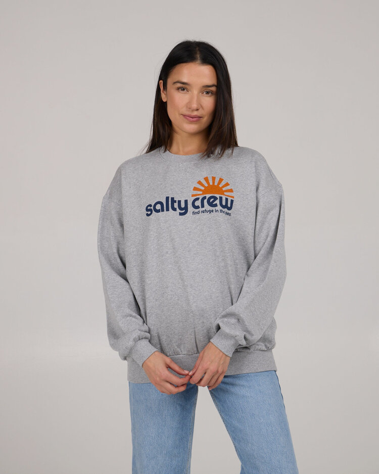 Salty Crew Salty Crew Fun In The Sun Crew (Womens) | Athletic Heather