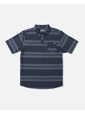 Salty Crew Salty Crew Sundown Perf Ss Tech Polo (Mens) | Navy