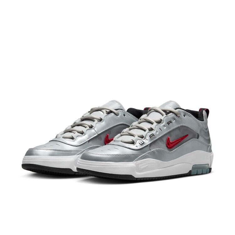 Nike SB Nike Air Max Ishod Premium (Mens) | Metallic Silver/Varsity Red