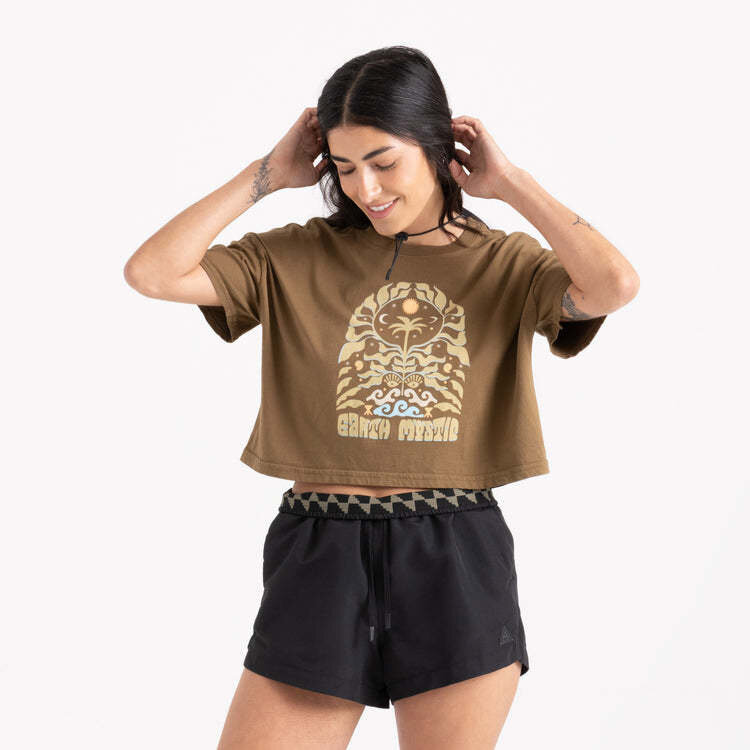 Roark Roark Earth Mystic Cropped Boxy  (Womens) | Woodland