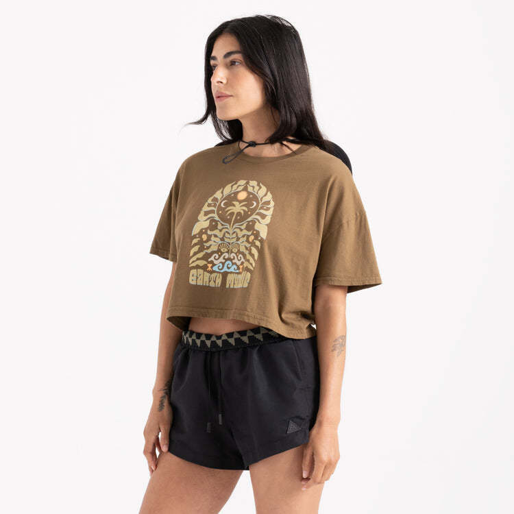 Roark Roark Earth Mystic Cropped Boxy  (Womens) | Woodland