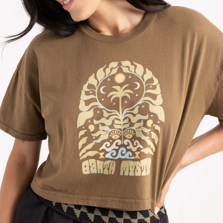 Roark Roark Earth Mystic Cropped Boxy  (Womens) | Woodland