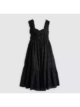 Levis Levis Amaya Tiered Maxi Dress (Womens) | Anthracite Night