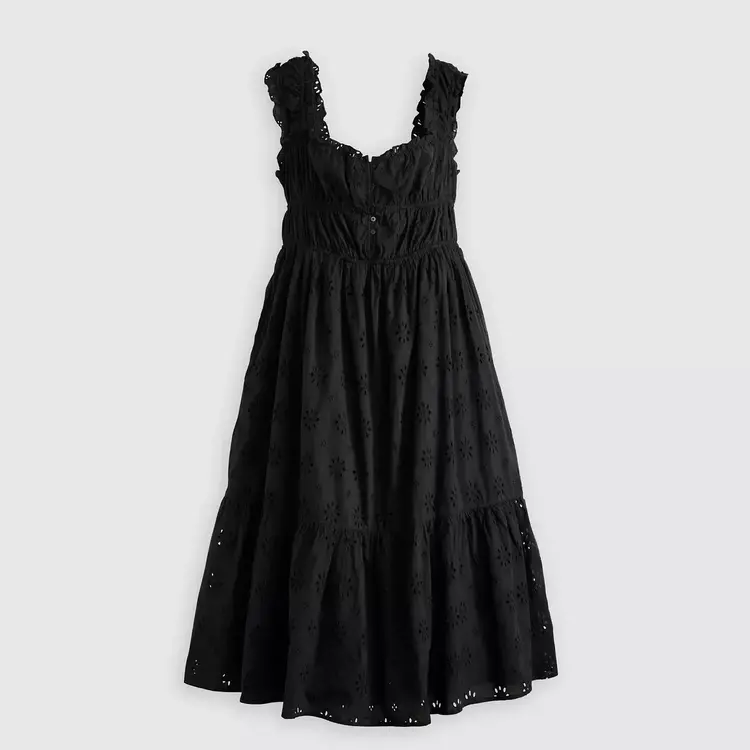 Levis Levis Amaya Tiered Maxi Dress (Womens) | Anthracite Night