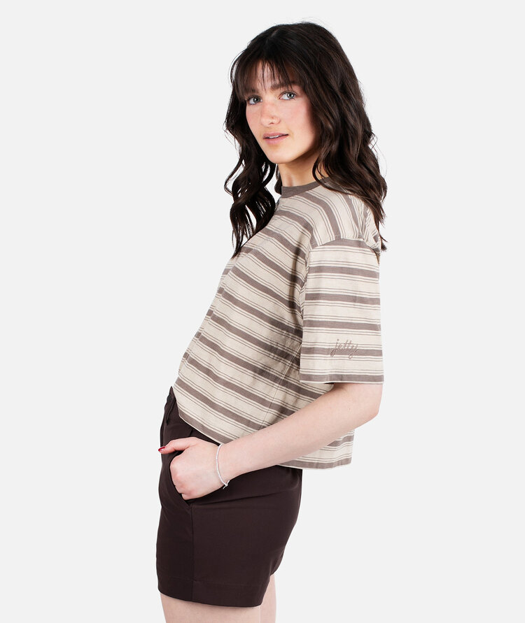 Jetty Jetty Avalon Striped Tee (Womens) | Brown