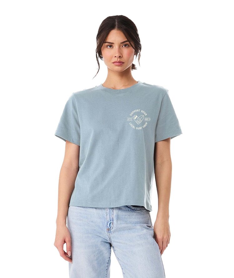 Jetty Jetty Surf Shop Day Tee (Womens) | Denim