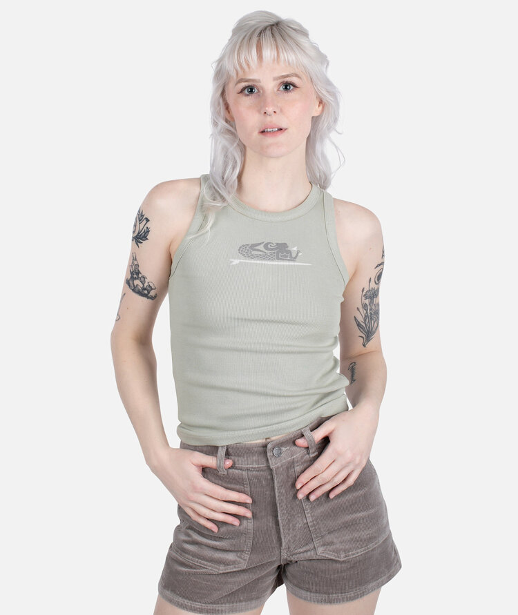 Jetty Jetty Mertini Microrib Tank (Womens) | Sage Green