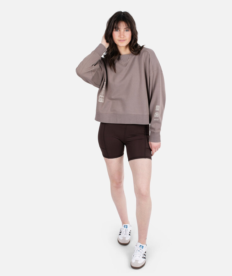 Jetty Jetty Happy Place Crewneck (Womens) | Brown