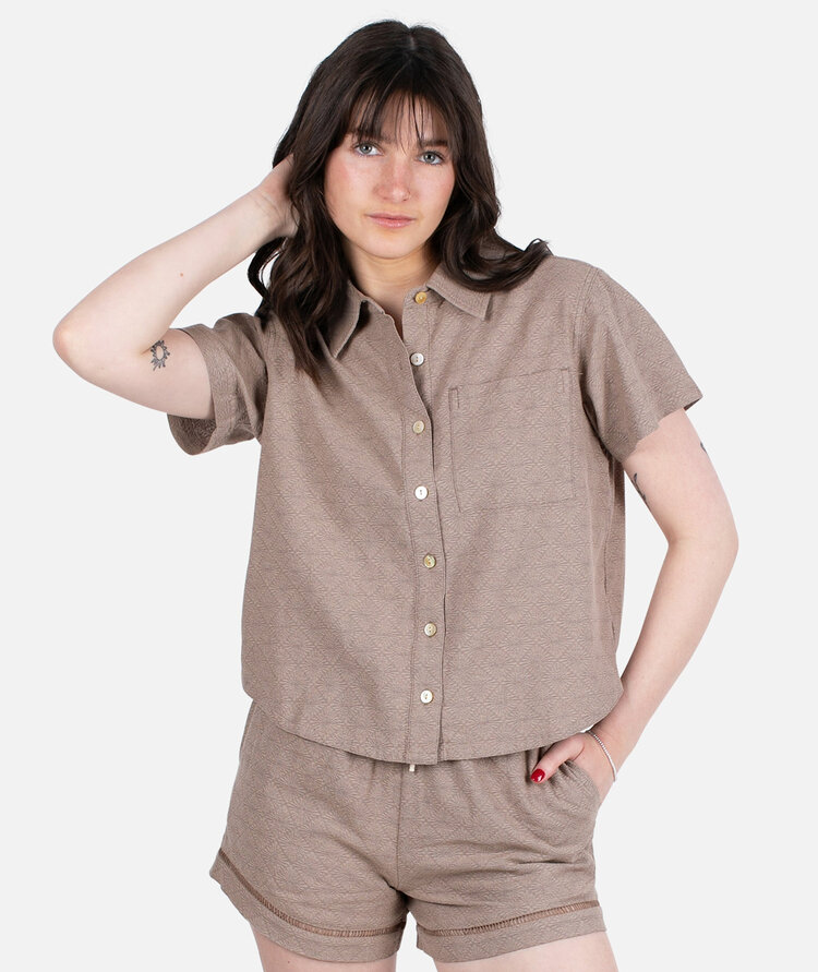 Jetty Jetty Cape Cod Jacquard Shirt (Womens) | Brown