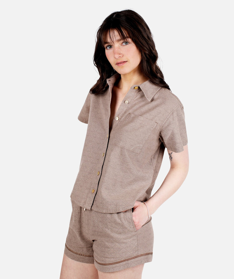 Jetty Jetty Cape Cod Jacquard Shirt (Womens) | Brown