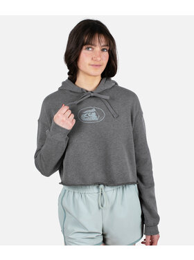Jetty Jetty Signal Cropped Hoodie (Womens) | Heather Grey