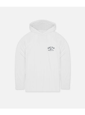 Jetty Jetty Bullshark Hooded Uv Long Sleeve (Youth) | White