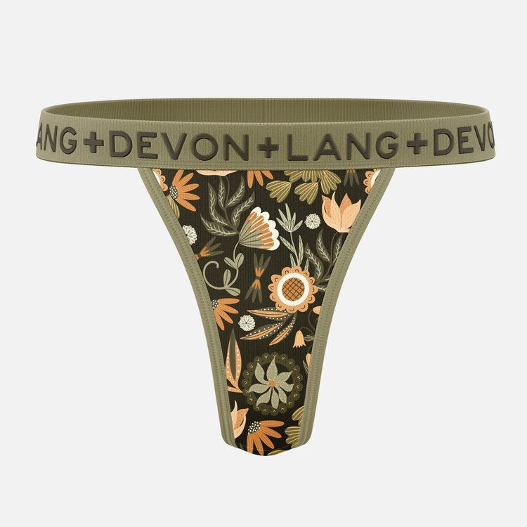 Devon + Lang Devon + Lang Katrina V-Thong (Womens) | Fall Florals