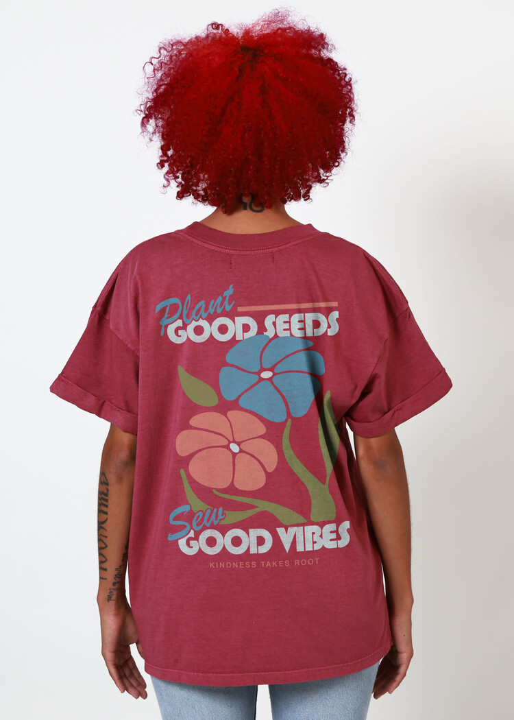 Girl Dangerous Girl Dangerous Plant Good Seeds Bf Tee | Dusty Rose