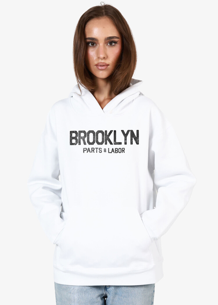 Girl Dangerous Girl Dangerous Brooklyn Parts & Labor Oversized Hoodie | White