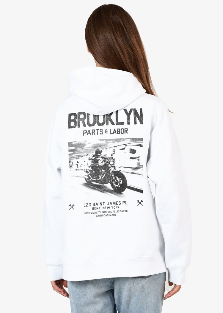 Girl Dangerous Girl Dangerous Brooklyn Parts & Labor Oversized Hoodie | White
