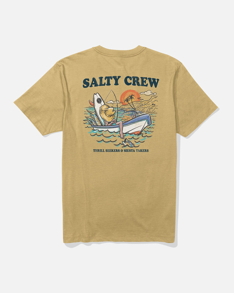 Salty Crew Salty Crew Down Time Ss Tee (Mens) | Mineral Yellow
