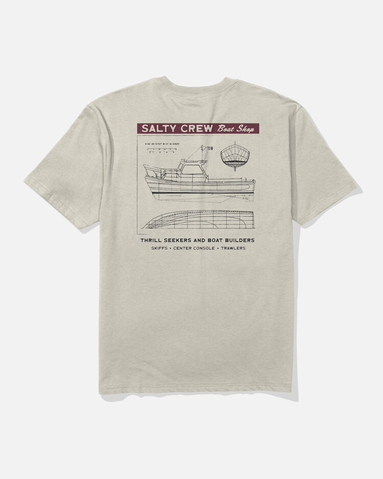 Salty Crew Salty Crew Boat Shop Classic Ss Tee (Mens) | Bone