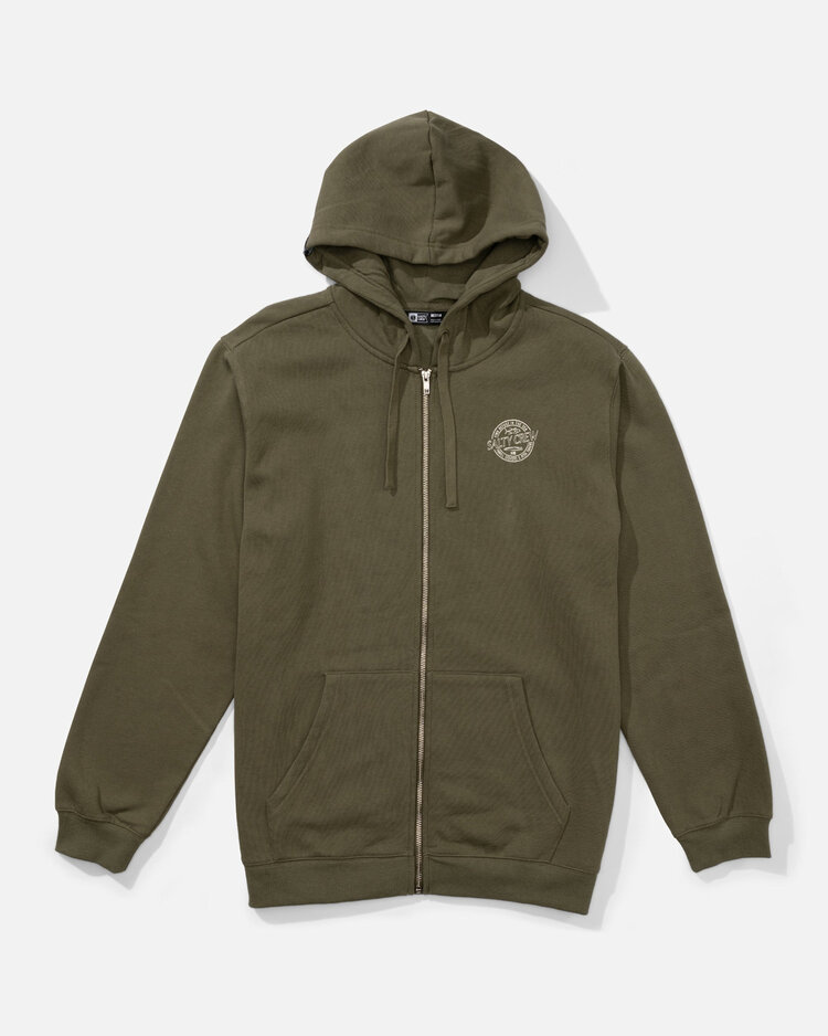 Salty Crew Salty Crew Skewed Zip Fleece (Mens) | Dusty Olive