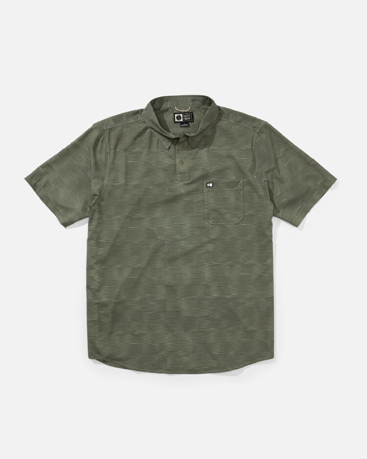 Salty Crew Salty Crew Breezer Perf Polo (Mens) | Oil Green