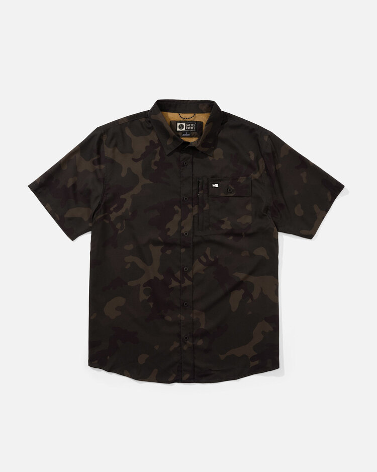 Salty Crew Salty Crew Flagship Uv Button Up (Mens) | Dark Camo