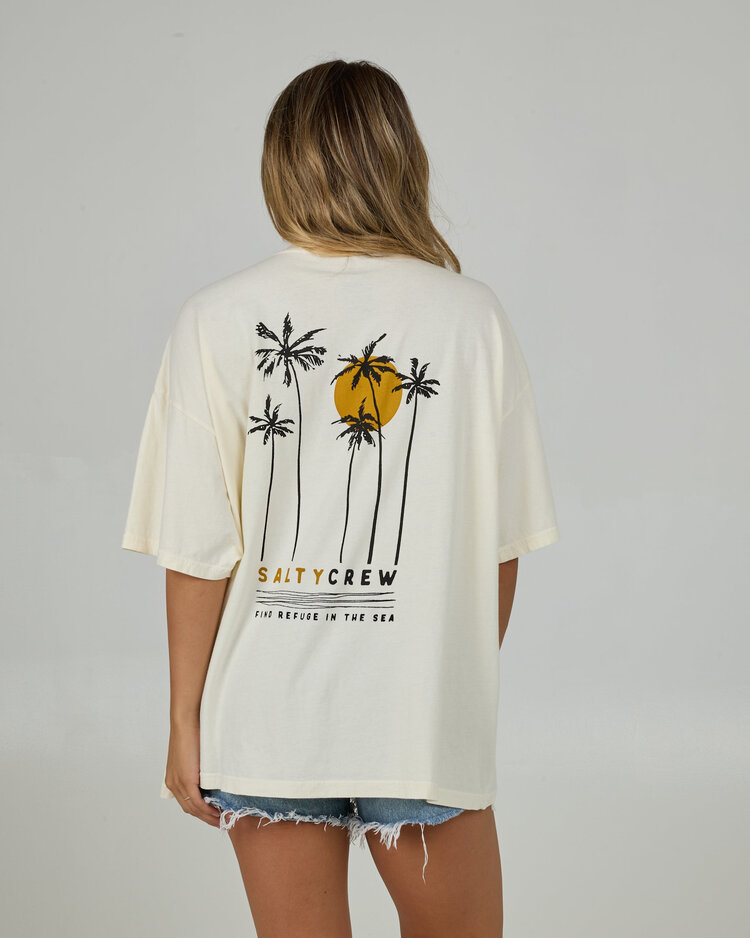 Salty Crew Salty Crew Palm Set Cover Up Tee (Womens) | Off White