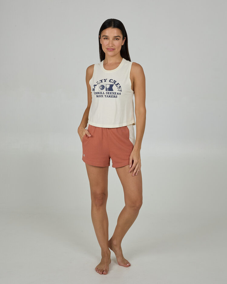 Salty Crew Salty Crew Water World Cropped Tank (Womens) | Off White