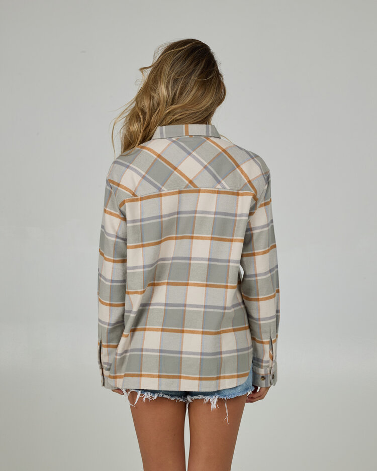 Salty Crew Salty Crew Shore Break Flannel (Womens) | Clay Grey