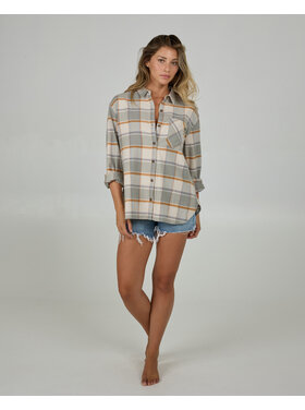 Salty Crew Salty Crew Shore Break Flannel (Womens) | Clay Grey
