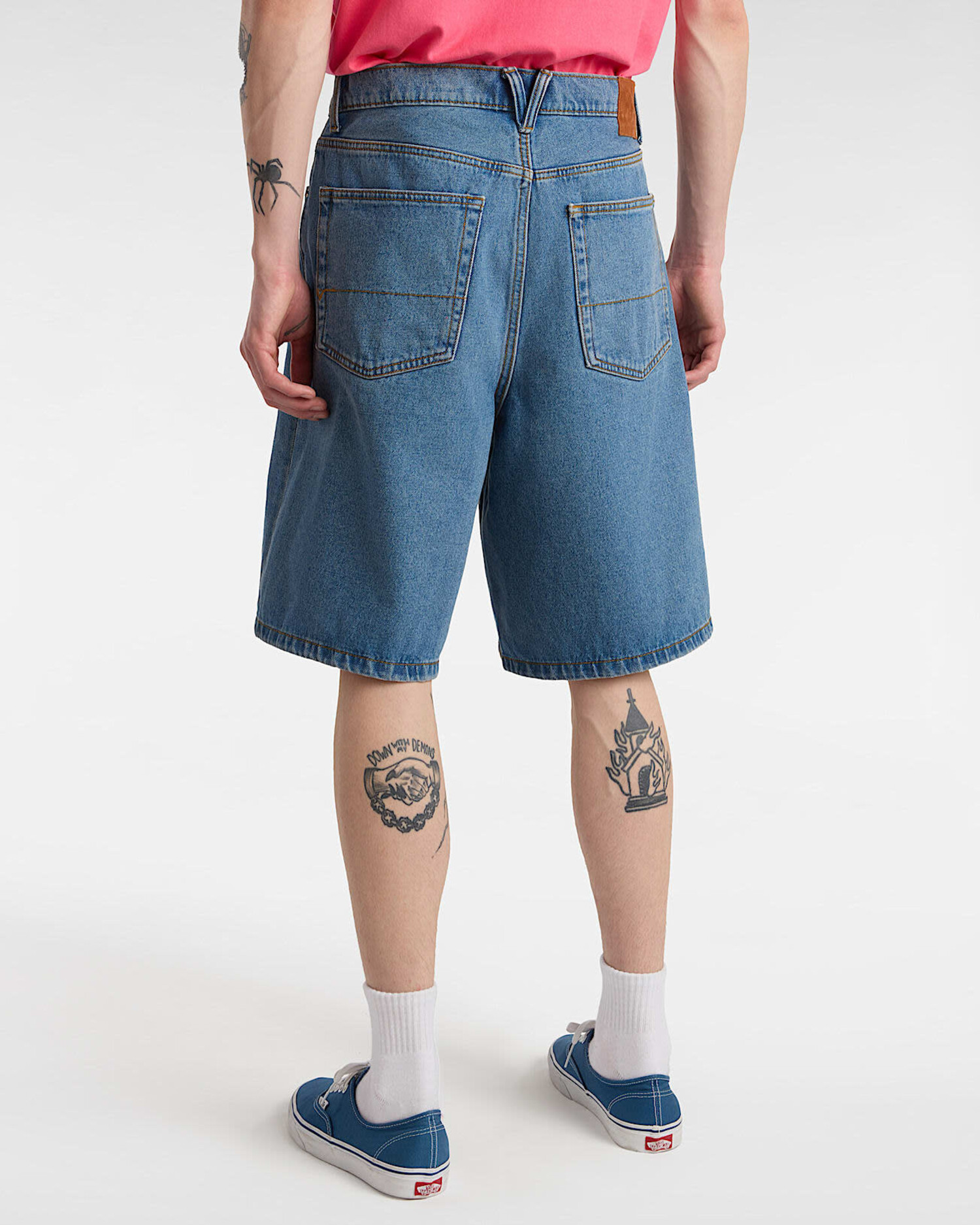 Vans Check-5 Baggy Denim Short (Mens) | Stonewash Blue - The Drop