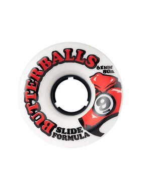Sector 9 Sector 9 Butterballs Wheels | White/Red 80A 61Mm