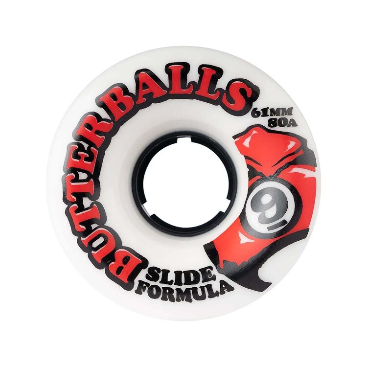 Sector 9 Sector 9 Butterballs Wheels | White/Red 80A 61Mm