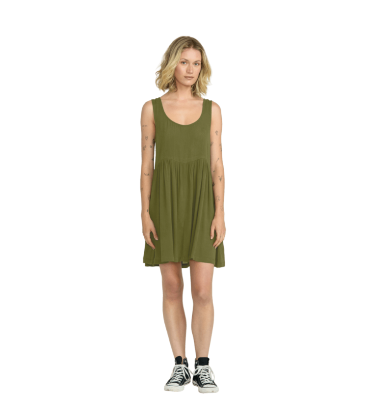 Volcom Volcom Lived In Baddie Dress (Womens) | Light Army
