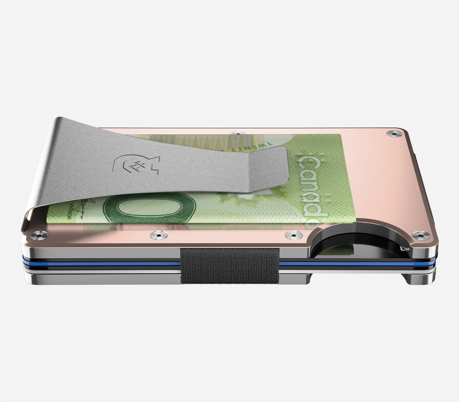 EDGE Metal Wallet For Men – Slim RFID Blocking Card Holder With Money Clip, Aluminum, Pink