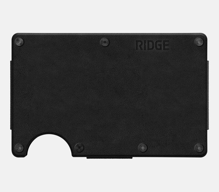 Ridge Ridge Aluminum - Cash Strap | Midnight Black Leather