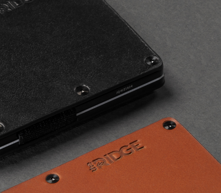 Ridge Ridge Aluminum - Cash Strap | Midnight Black Leather