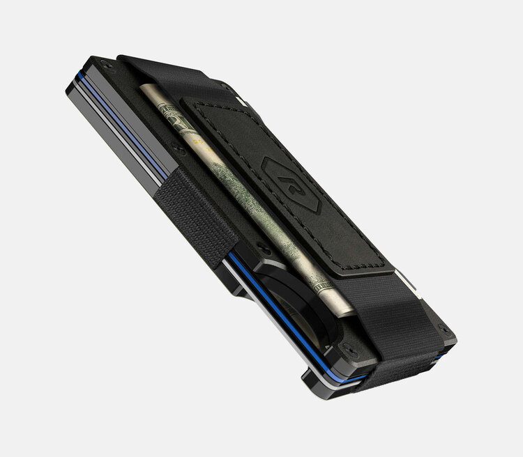 Ridge Ridge Aluminum - Cash Strap | Midnight Black Leather